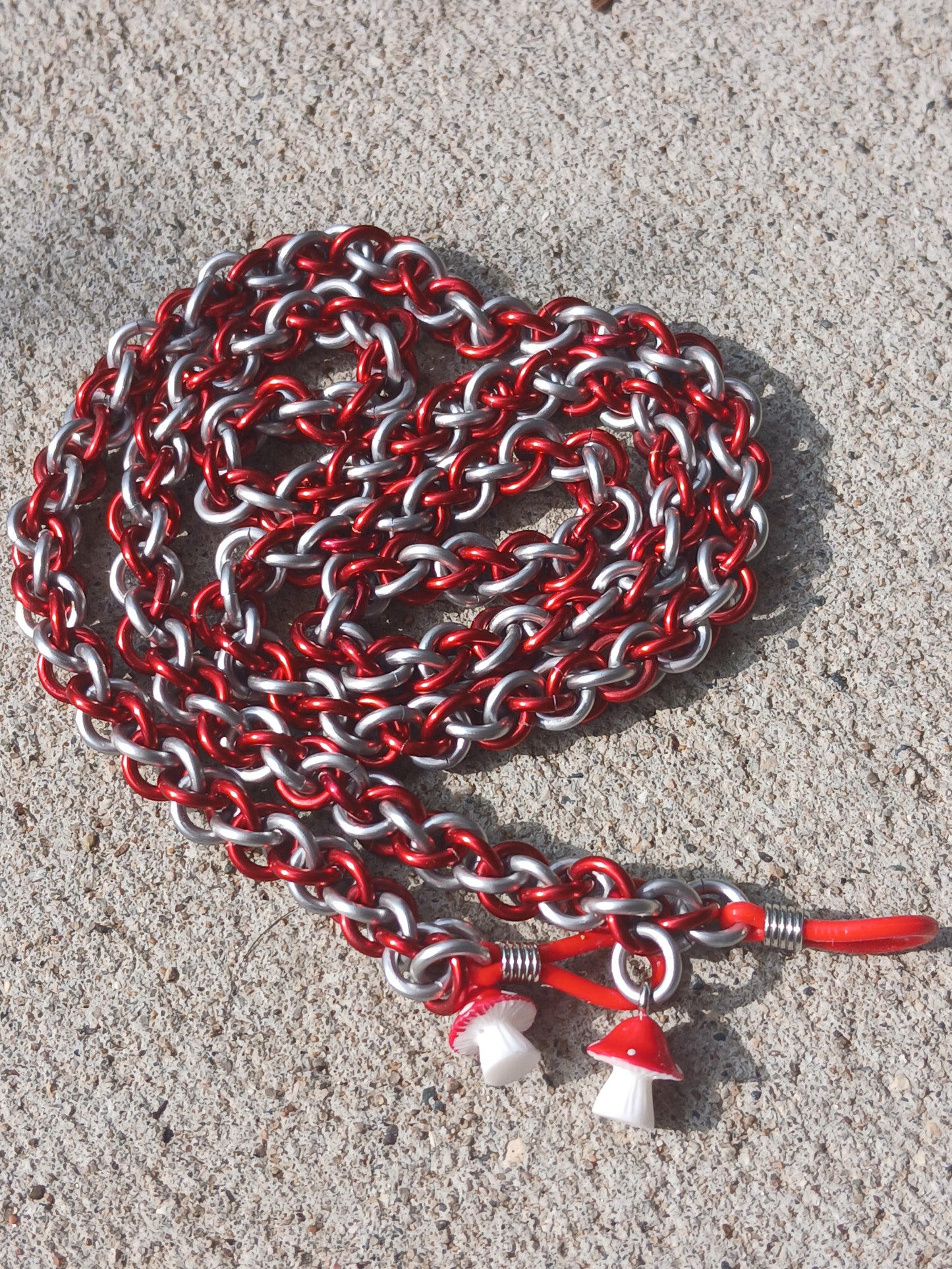 Red Mushrooms Eyeglass Chain