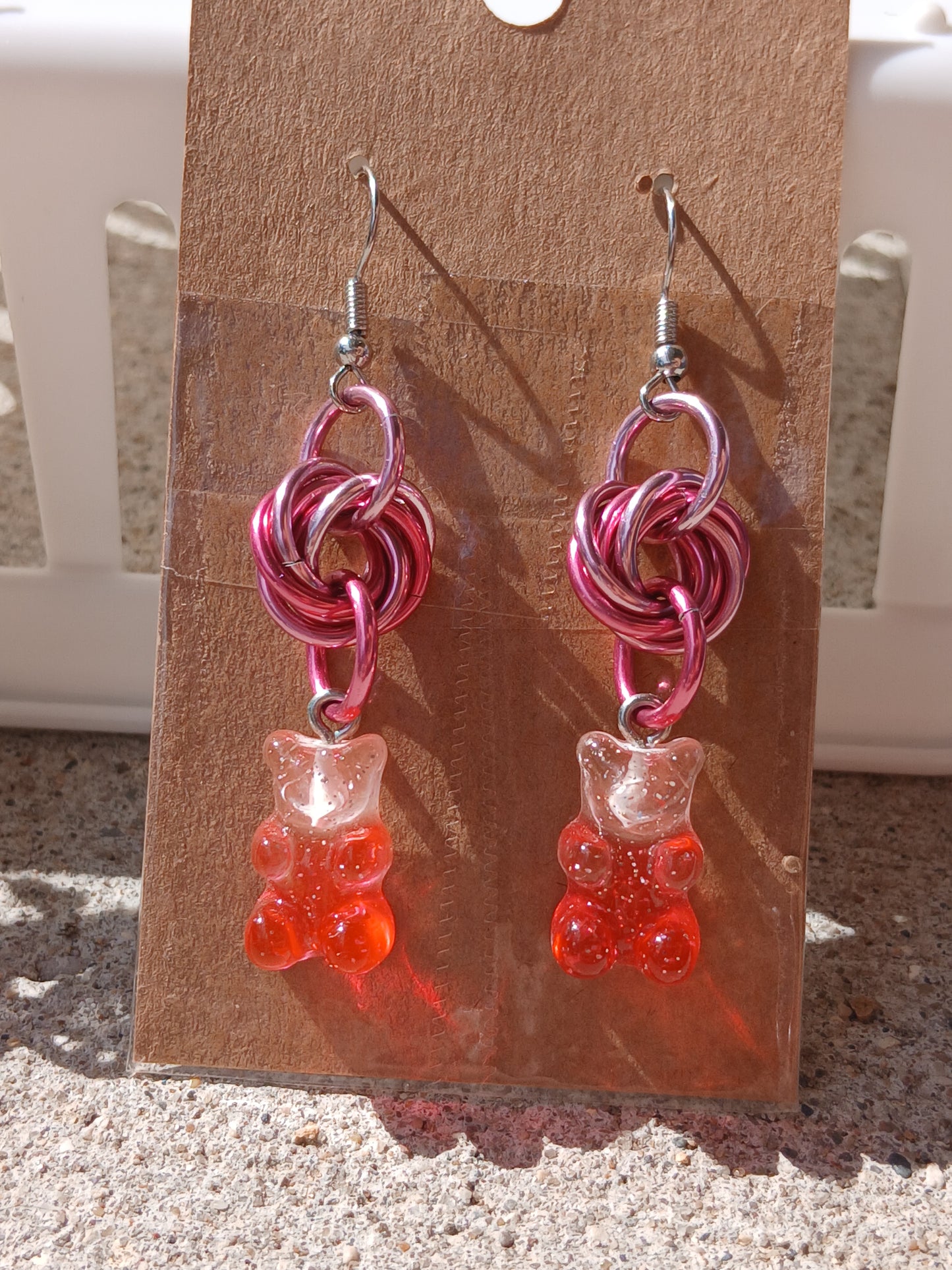 Shades of Pink Gummy Bear Earrings