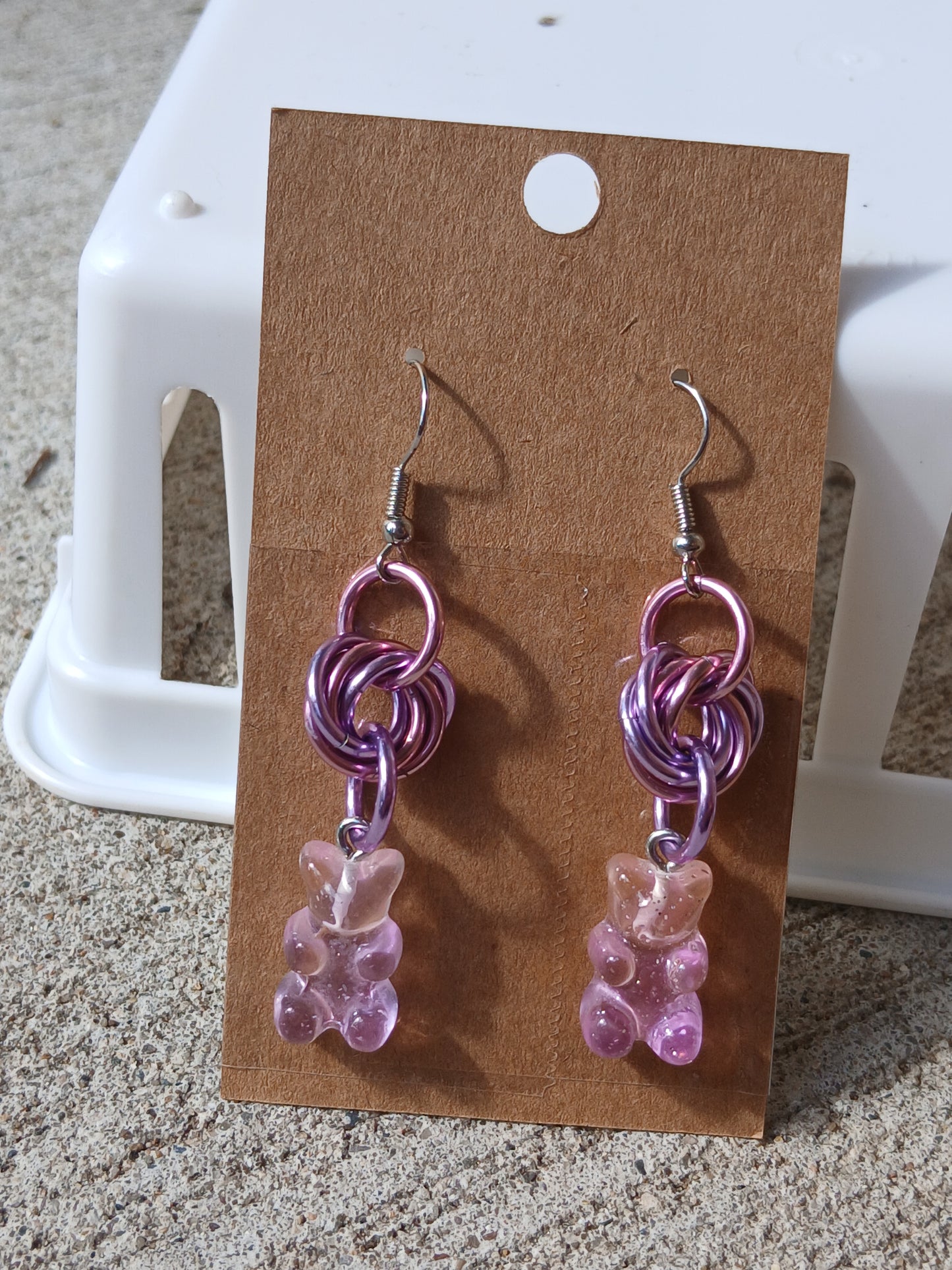 Light Purple Gummy Bear Earrings
