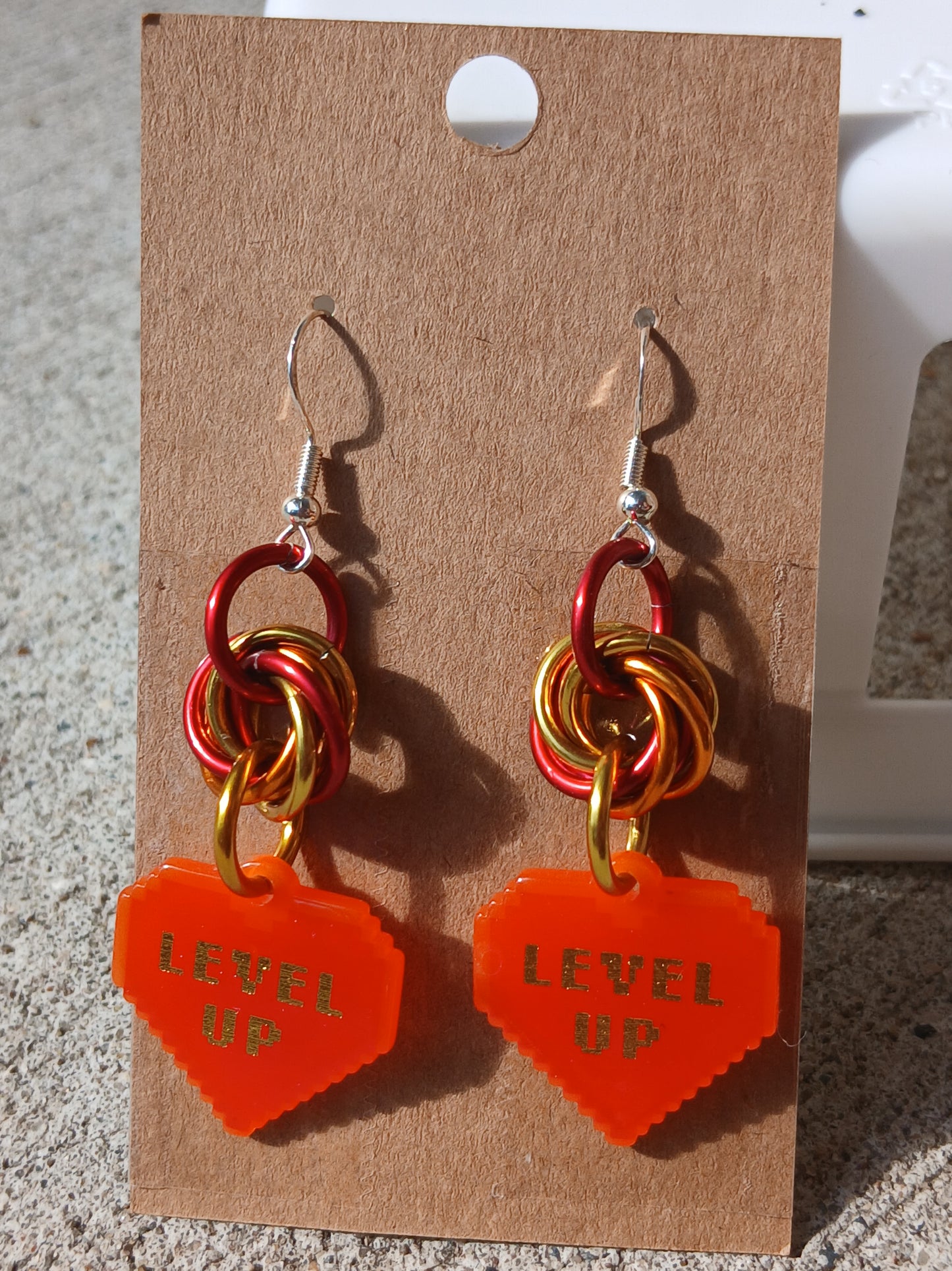 Level Up Heart Shaped Earrings