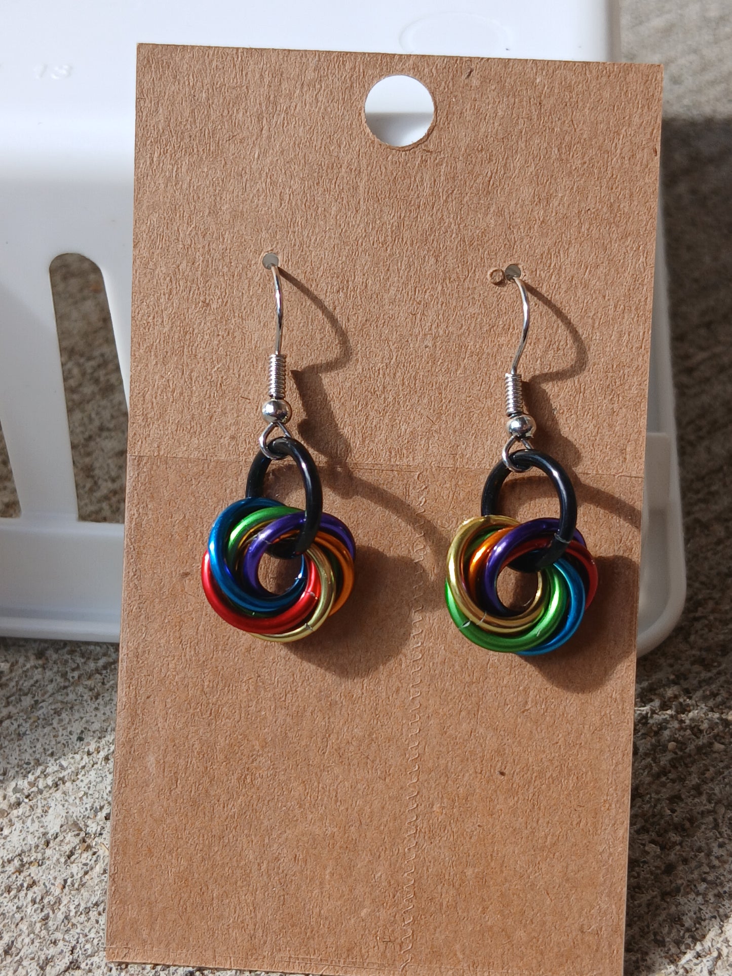 Rainbow Mobius Earrings