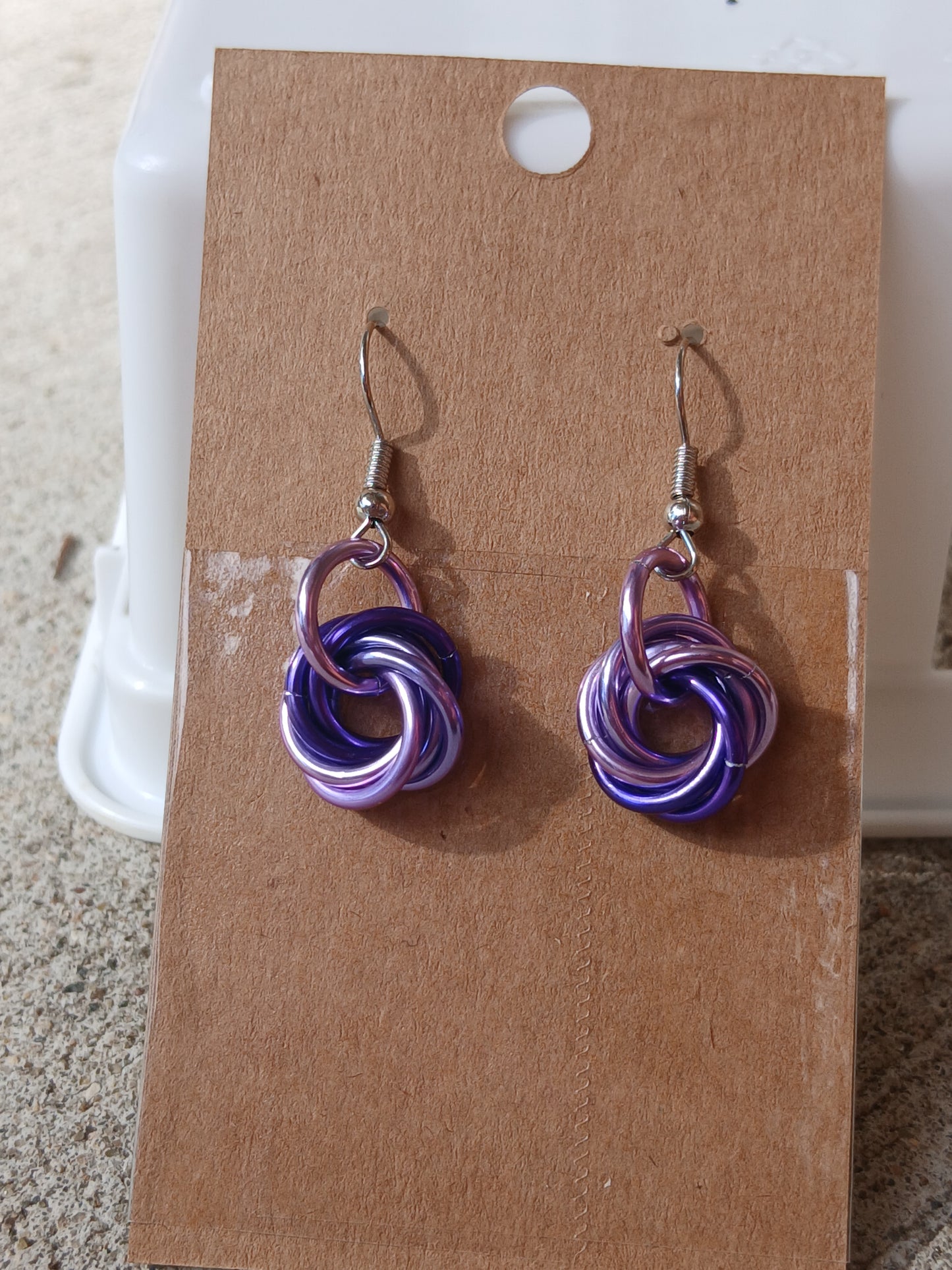 Shades of Purple Mobius Earrings
