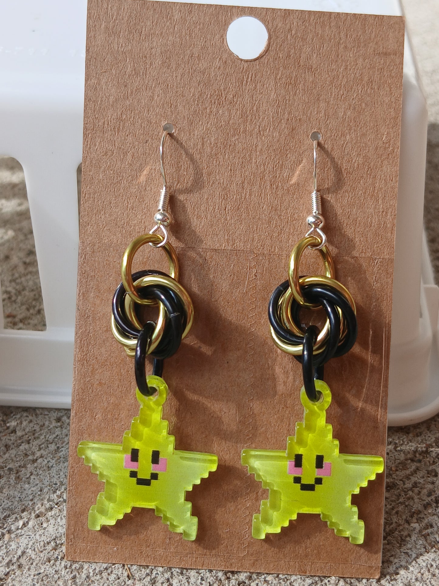 8-Bit Star Earrings