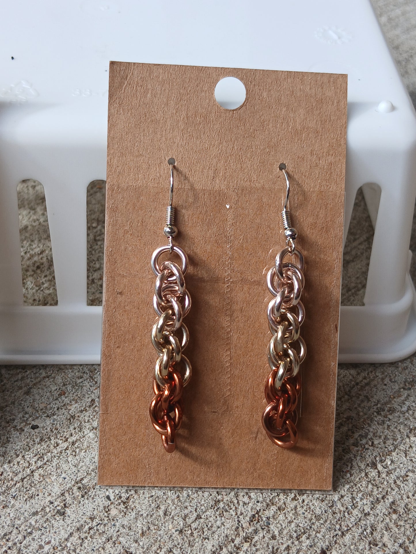 Bronze Gradient Twist Earrings