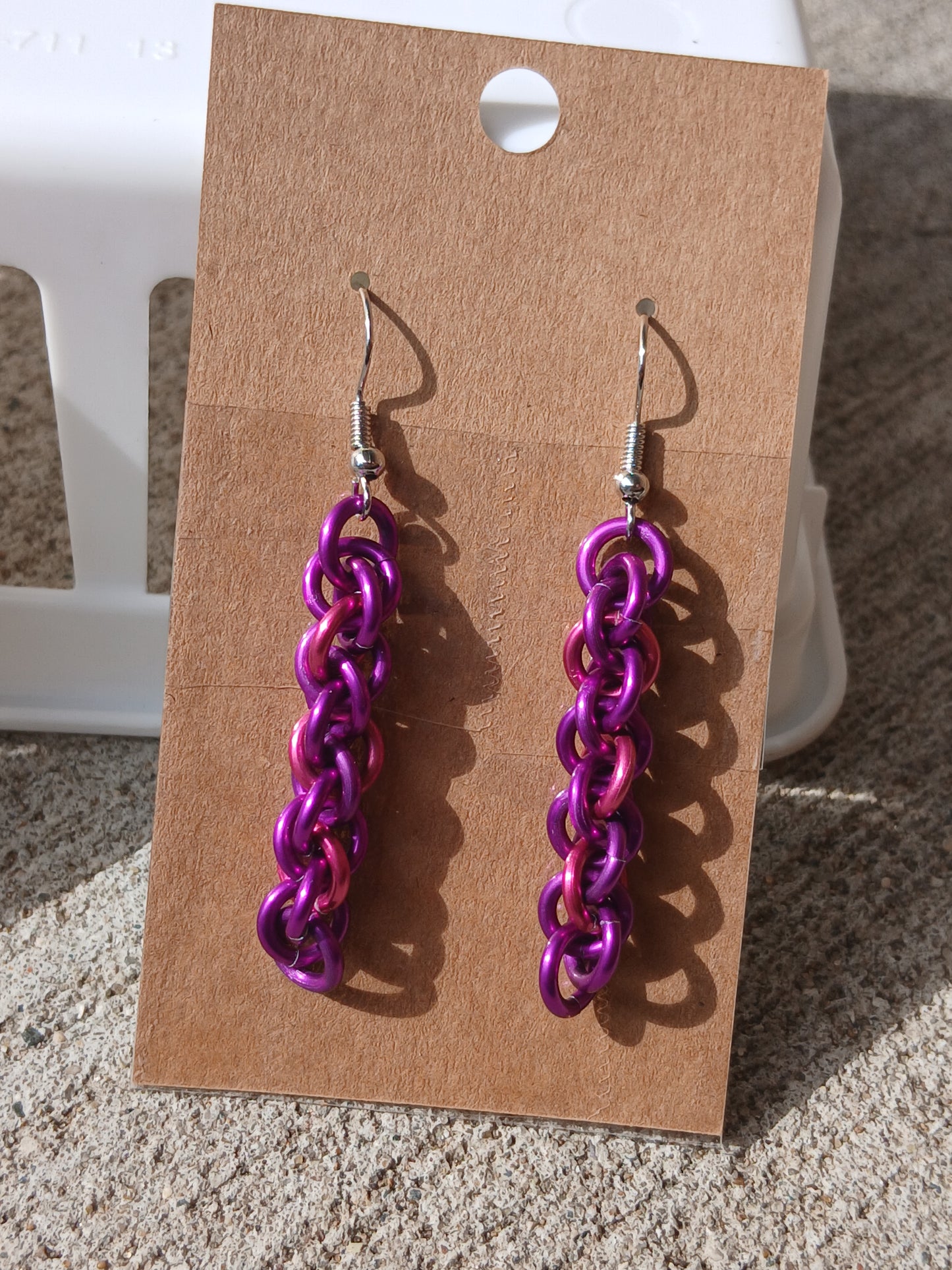 Wine with Rose Twist Earrings