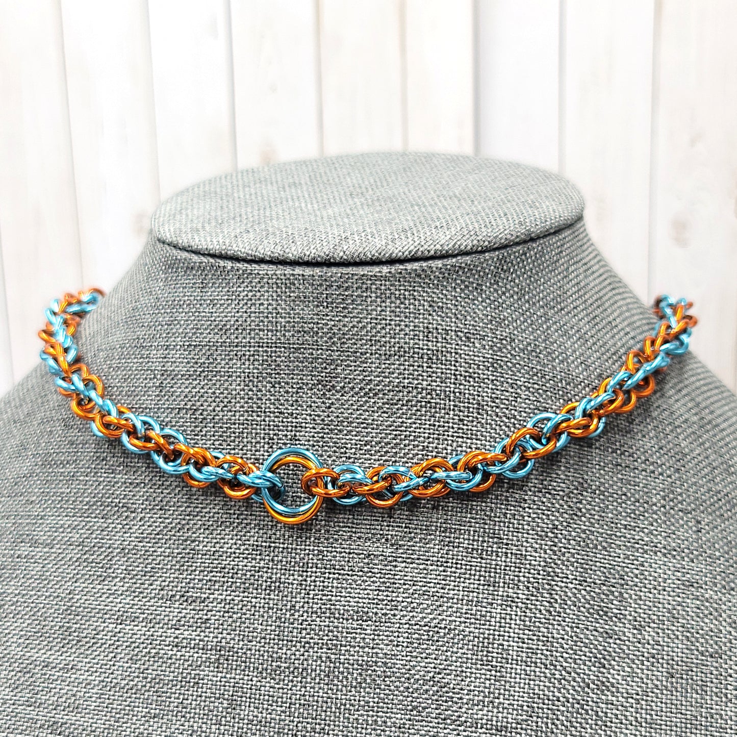 Light Blue and Orange Day Collar
