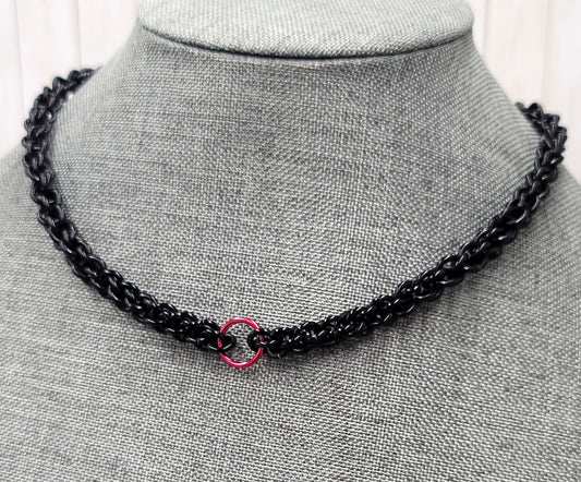 Black with Red Center Day Collar