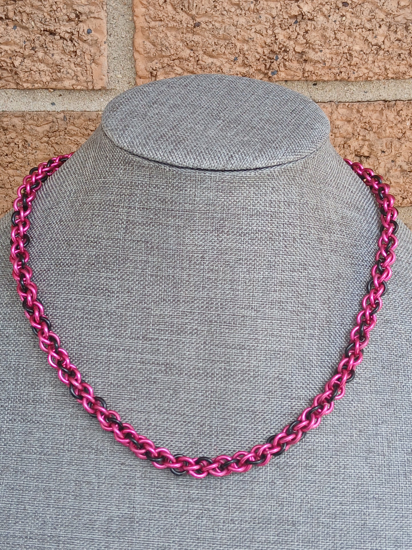 Hot Pink and Black Chain