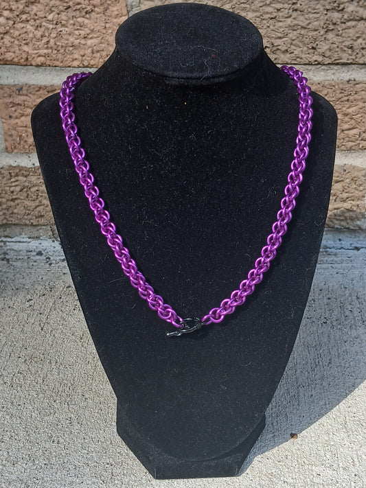 Solid Wine Chain w/Black Toggle Clasp