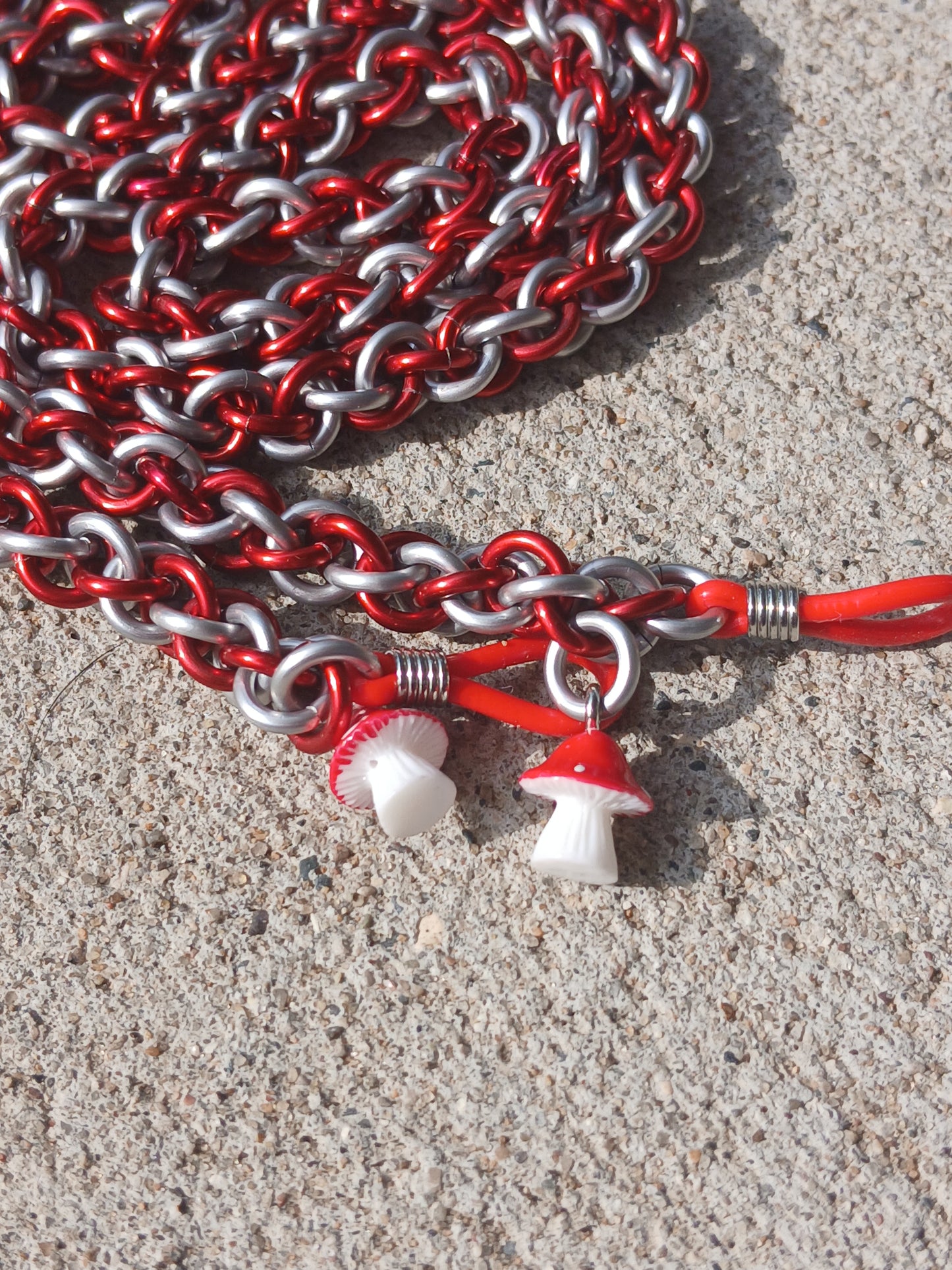 Red Mushrooms Eyeglass Chain