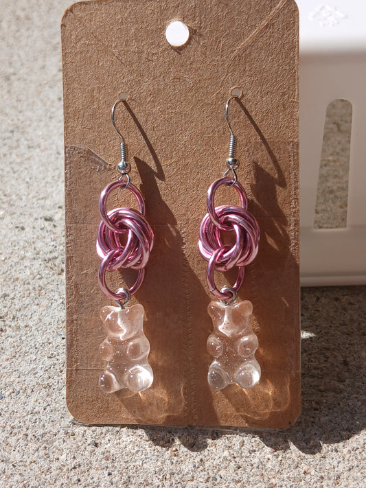 Light Pink Gummy Bear Earrings