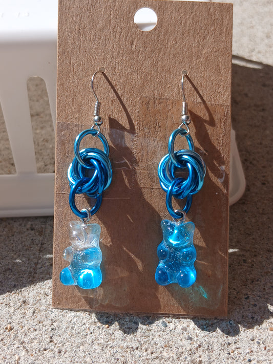 Shades of Blue Gummy Bear Earrings