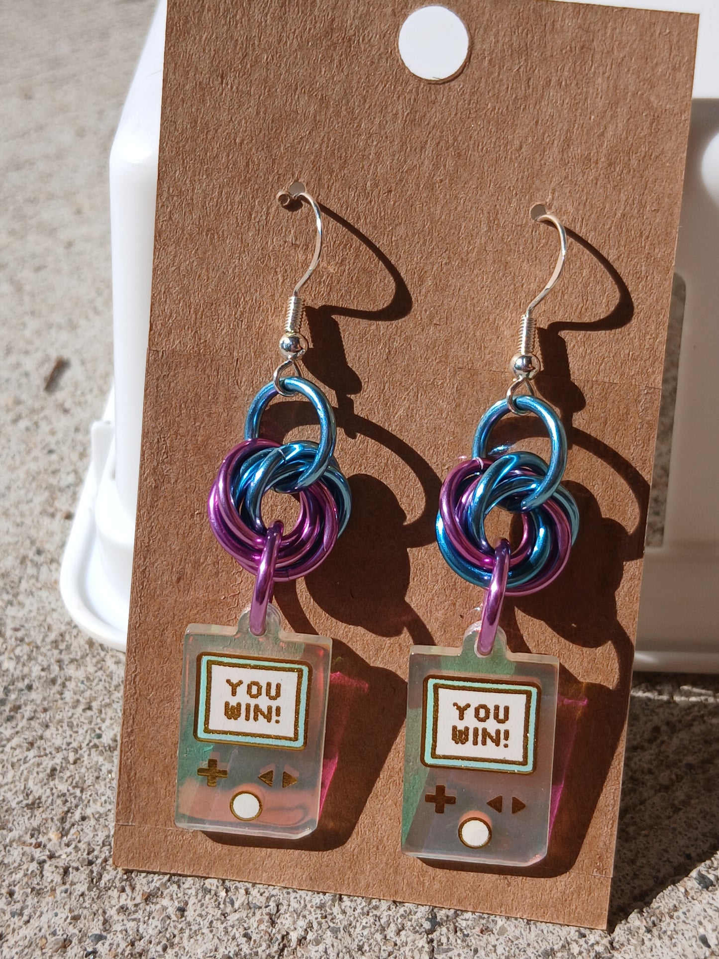"You Win" Portable Gaming System Earrings
