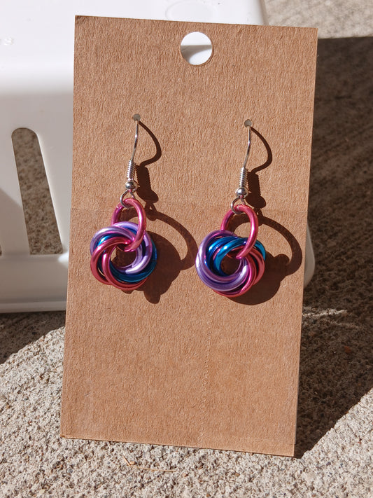 Bisexual Pride Mobius Earrings