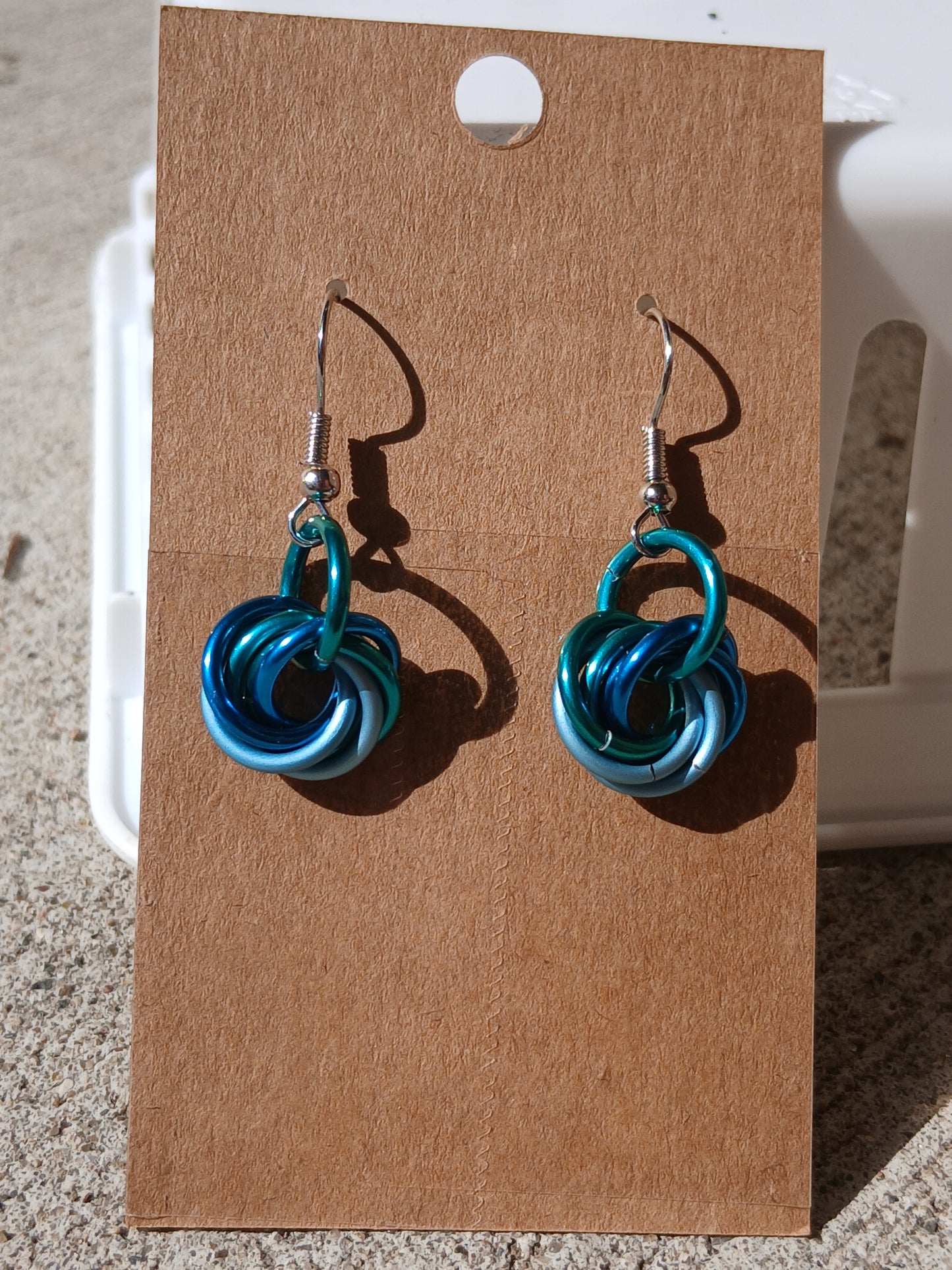 Shades of Blue Mobius Earrings