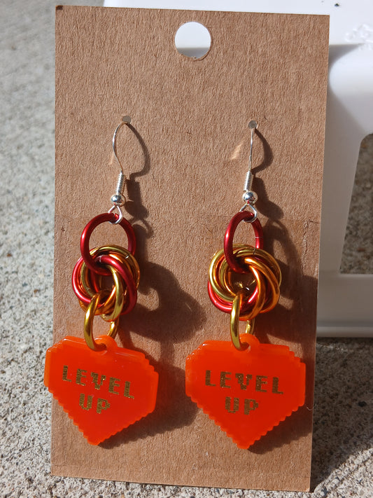 Level Up Heart Shaped Earrings
