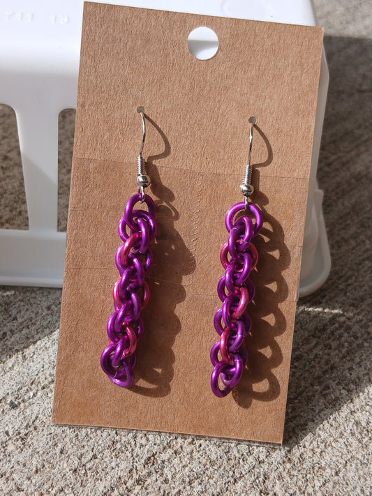 Wine with Rose Twist Earrings