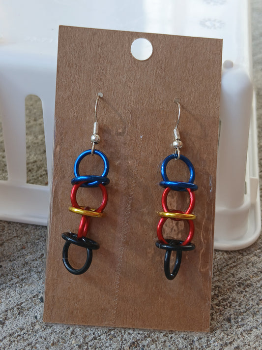Polyamory Pride Orbital Earrings