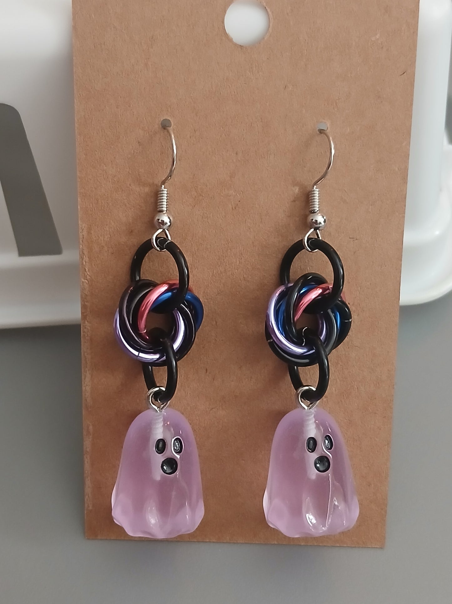 Purple Ghost w/Black and Bi Pride Swirl