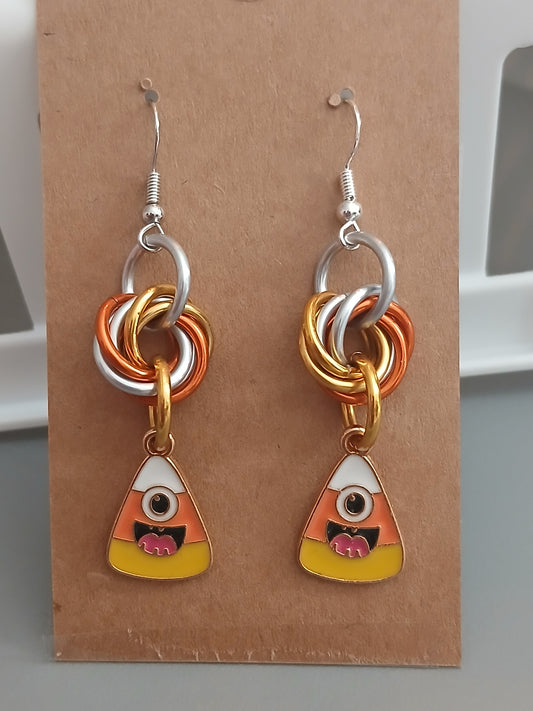 Candy Corn Earrings